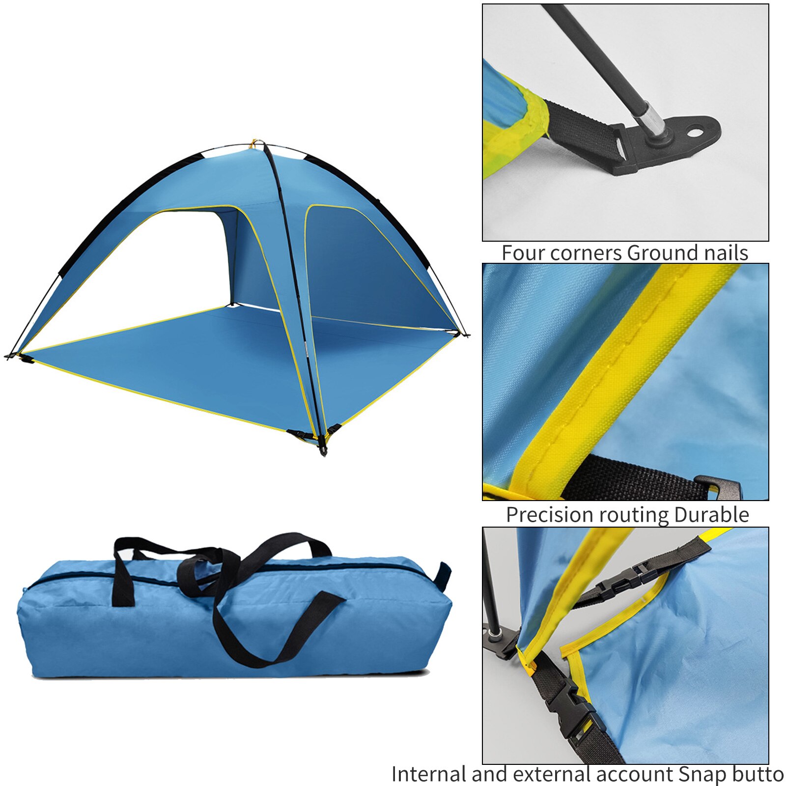 Cheap Goat Tents Portable Backpacking Tent Automatic Open Sun Shelter Camping Tent with Carry Bag for Outdoor Hiking Travel Beach   